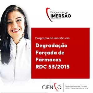 Imagem do curso 09 - CURSO DE DEGRADAÇÃO FORÇADA DE FÁRMACOS E RDC 53/2015