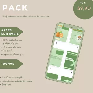 Imagem de capa para o Curso online Pack canva profissional de saúde - criador de Conteúdo 