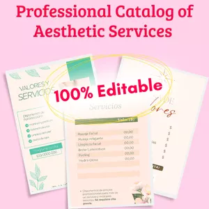 Cover image for Ebook Professional Aesthetic Services Catalog – 100% Editable