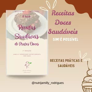 Imagem de capa para o Ebook Receitas Doces Saudáveis: Sim! É possível!
