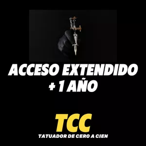 Imagen de portada para Curso online Acceso extendido - TCC: Tatuador de Cero a Cien