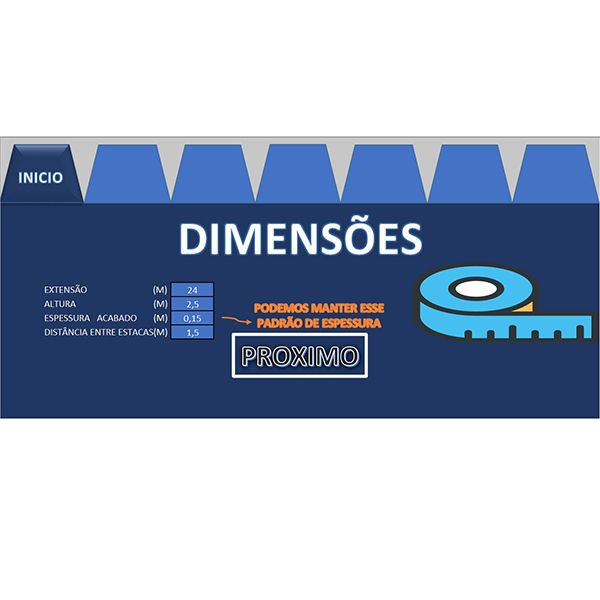 Planilha Planilha Software para custo de Muro e Alvenaria