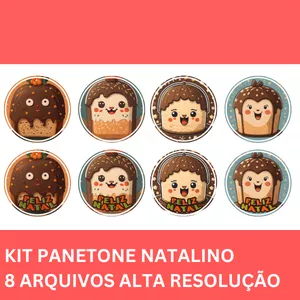 Imagem de capa para o Curso online Pack 8 Stickers Natalino Panetone Fofinho