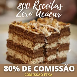 Imagem de capa para o Ebook 800 Receitas Zero Açúcar