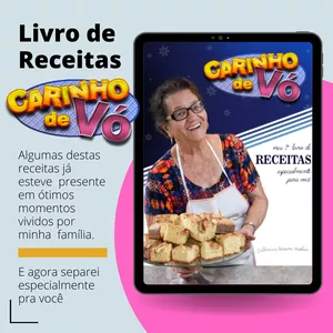 Imagem de capa para o Ebook Livro de Receitas - Carinho de Vó
