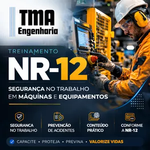 Imagem do curso Treinamento de Capacitação NR-12 - Segurança em Máquinas e Equipamentos