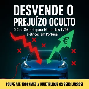 Imagem de capa para o Ebook DESVENDE O PREJUÍZO OCULTO: Carros Elétricos em Portugal (TVDE)