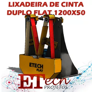 Imagem de capa para o Ebook Lixadeira de Cinta de Duplo Flat 1200x50mm - Projeto