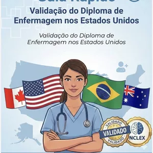 Imagem de capa para o Ebook Guia Rápido Validação do Diploma de Enfermagem nos Estados Unidos