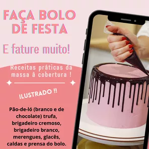 Imagem de capa para o Ebook Faça bolo de festa e fature