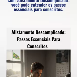 Imagem de capa para o Ebook Alistamento descomplicado passos essenciais para conscritos