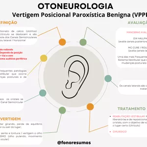 Imagem de capa para o Ebook VERTIGEM POSICIONAL PAROXÍSTICA BENIGNA (VPPB) - MAPA MENTAL