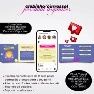 Imagem do curso Clubinho Carrossel - Pack Canva Personal Organizer