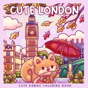 Imagem de capa para o Ebook Livro para  colorir CUTE LONDON
