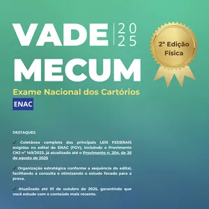Imagem de capa para o Curso online Vade Mecum Cartório ENAC 2ª Edição – 2025 (físico) ESCRITURANDO