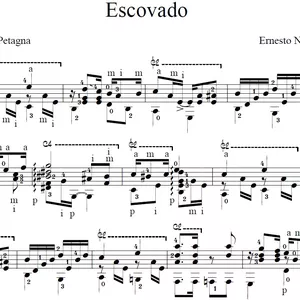 Imagem de capa para o Ebook Escovado (Ernesto Nazareth). Transcrição para violão solo de Cristiano Petagna.