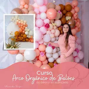 Imagem de capa para o Curso online Arco Orgânico de Balões Criativos