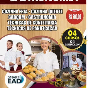 Imagem do curso MAGNATA DIGITAL - CURSO COMPLETO DE GASTROMNOMIA - PACOTE COM 06 CURSOS