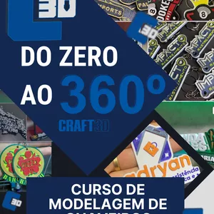 Imagem de Do Zero ao 360 - Modelagem de Chaveiros Personalizados criado por CRAFT 3D na hotmart