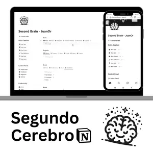 Imagen de portada para Ebook Segundo Cerebro ¡La Plantilla Para Organizar Tu Vida Entera!