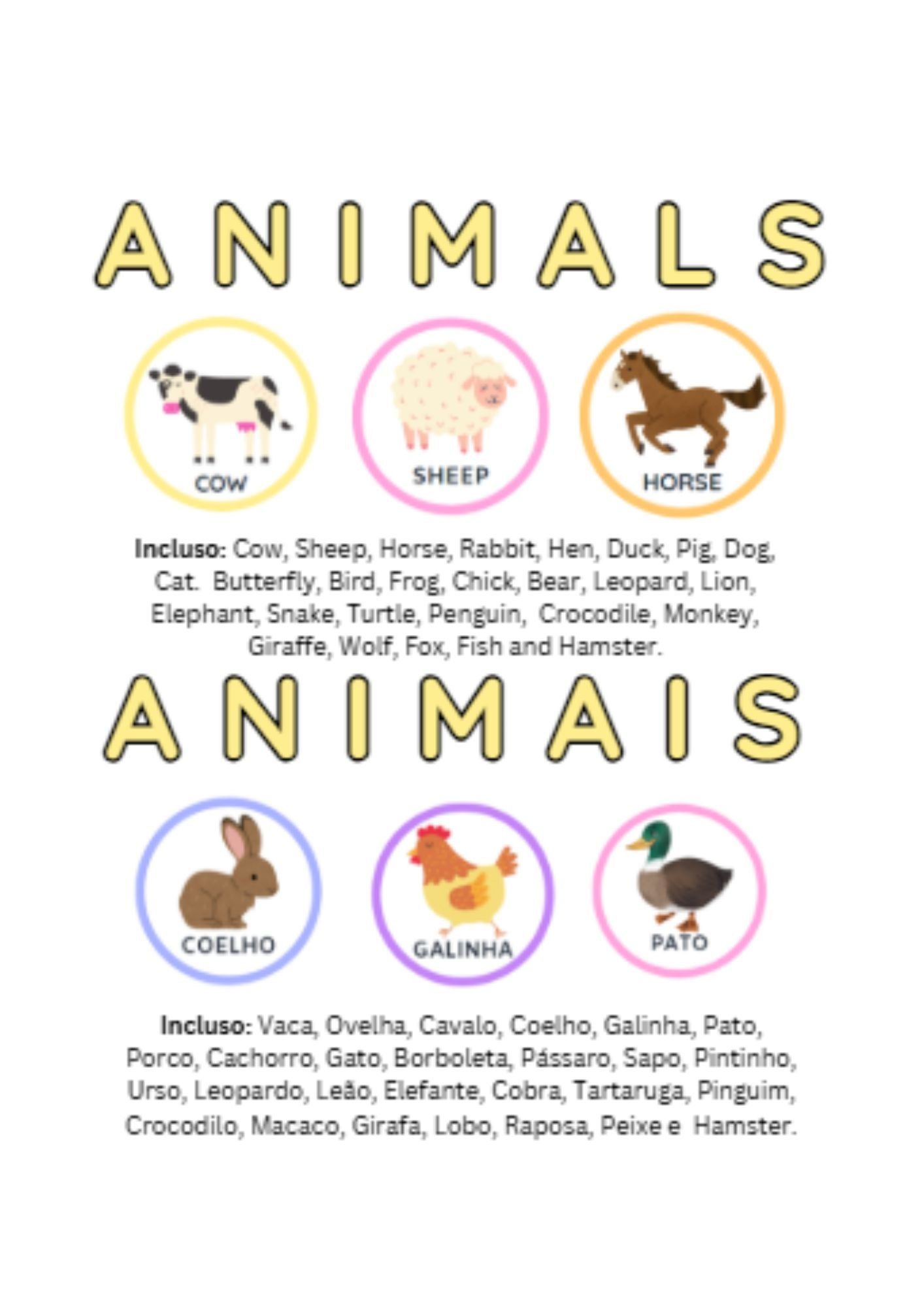 Kit Digital de Decoração de Sala de Aula Bilíngue (Português + Inglês) — imagem 2