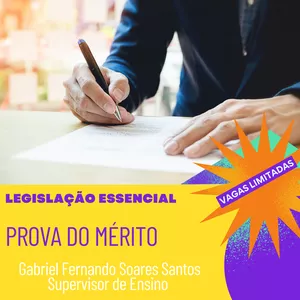 Imagem de capa para o Curso online Aulas sobre  legislação Essencial para Prova do Mérito SEDUC-SP( todos os cargos)