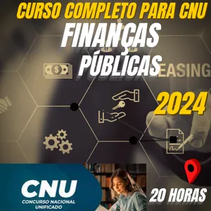 Imagem de capa para o Curso online FINANÇAS PÚBLICAS PARA CNU 2024