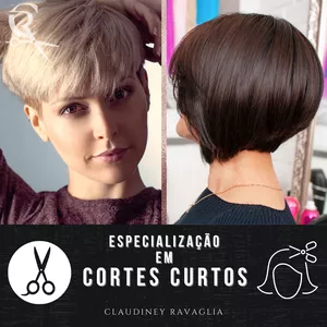 Imagem de capa para o Curso online CURSO DE ESPECIALIZAÇÃO EM CORTES DE CABELO CURTOS FEMININO -"EFEITOS E TEXTURAS”.