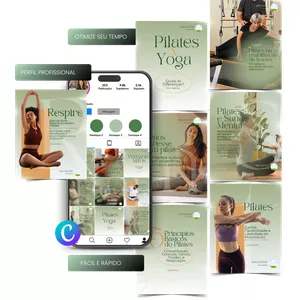 Imagem de capa para o Curso online Pack Canva Pilates