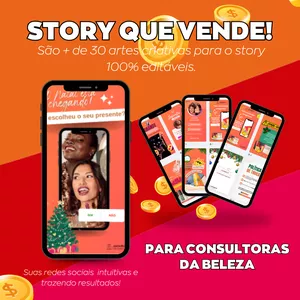Imagem de capa para o Ebook Story que vende! - Para Consultoras da Beleza