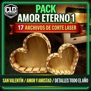 Imagen de portada para Ebook ❤️ Pack: San Valentín / Amor y Amistad 2026 ✨ 17 Archivos de Amor para CORTE LASER 💝