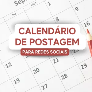 Imagem de capa para o Curso online Calendário de Postagem para as Redes Sociais (Planilha editável)