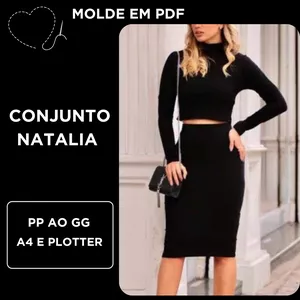 Imagem de capa para o Ebook MOLDE EM PDF - CONJUNTO NATALIA