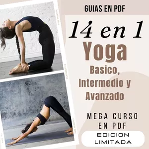 Imagen de portada para Ebook YOGA básico, intermedio y avanzado + POSTURAS | 14 ebooks en PDF