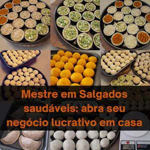 Imagem de capa para o Curso online Mestre em Salgados saudáveis: abra seu negócio lucrativo em casa