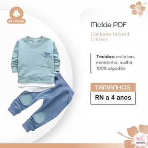 Imagem de capa para o Ebook MOLDE CONJUNTO INFANTIL UNISSEX
