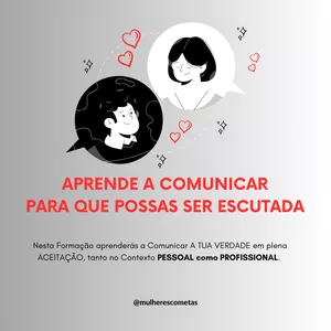 Imagem de capa para o Curso online Formação Avançada em Comunicação - Aprende a Comunicar para que Possas Ser Escutada
