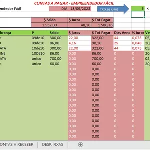 Imagem de capa para o Ebook Planilha Contas a Receber e a Pagar