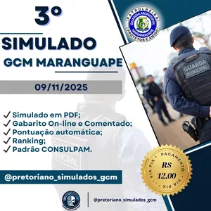 Imagem de capa para o Ebook 3º SIMULADO - GCM DE MARANGUAPE - PROF. ADRIANO FERNANDES 