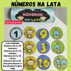 Imagem de capa para o Ebook NÚMEROS NA LATA- KIT 4 OPÇÕES-MATEMÁTICA