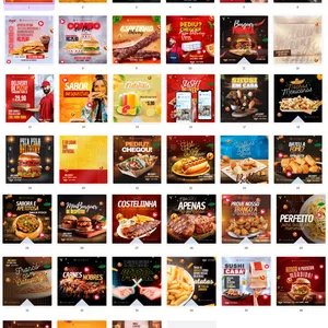 Imagem de capa para o Ebook Pack de 39 Artes Editáveis no Canva para ALIMENTOS (Restaurante/lanchonetes etc...)!