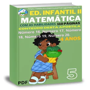 Imagem de capa para o Ebook APOSTILA EDUCAÇÃO INFANTIL II (4 ANOS) MATEMÁTICA - 110 PÁGINA  PARTE 5. PDF.