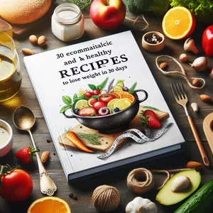 Imagem de capa para o Ebook Receitas Econômica e Saudáveis para Perder Peso em 30 dias