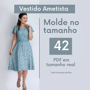 Imagem de capa para o Ebook Molde Vestido Ametista - Tamanho 42