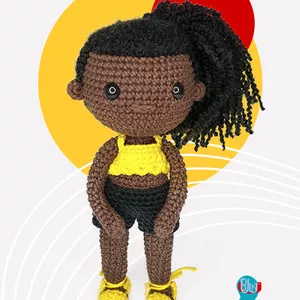 Imagem de capa para o Ebook Receita boneca amigurumi Rubi