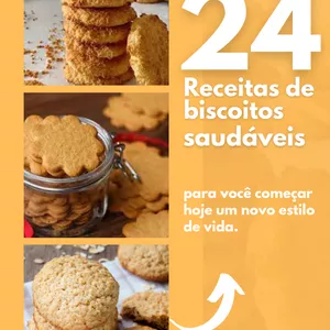 Imagem de capa para o Ebook E-book de receitas saudáveis BISCOITOS 