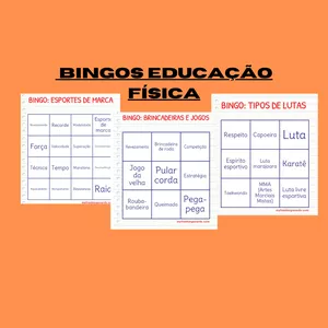 Imagem de capa para o Ebook PACOTE COM 8 BINGOS DE EDUCAÇÃO FÍSICA