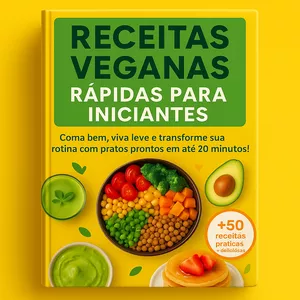 Imagem de capa para o Ebook 🌿 Receitas Veganas Fitness: 50 Refeições Fáceis e Saudáveis