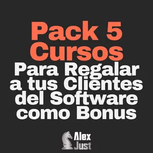 Imagen de portada para Curso online Pack de 5 cursos para regalar a tus clientes del software como bonus