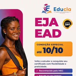 Imagem do curso EJA EAD – ENSINO MÉDIO E FUNDAMENTAL | EDUCLA 3X